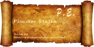 Pinczker Etelka névjegykártya