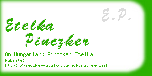 etelka pinczker business card